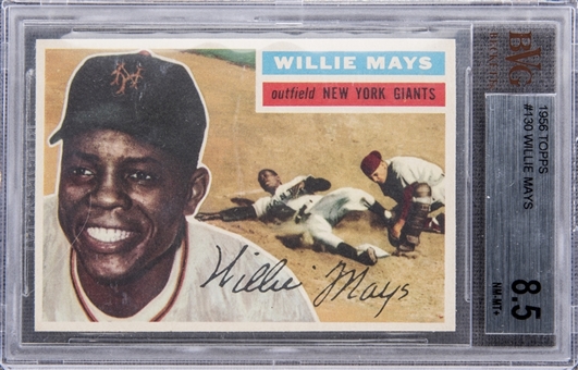 1956 Topps #130 Willie Mays – BGS NM-MT+ 8.5